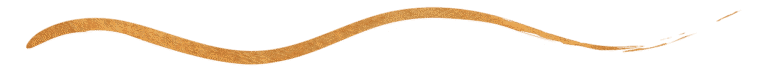 Decorative curvy gold paint stroke separator.